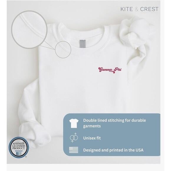 Sorority Gamma Phi Beta Sweatshirt College Greek Life Women Plus 2X Long Sleeve - Picture 4 of 6